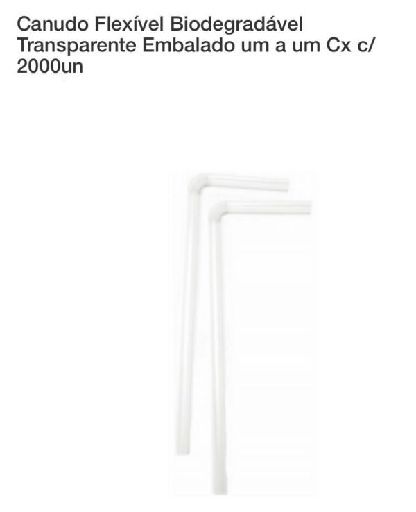 <h1>Canudo Biodegradável Flexível</h1> - Imagem 3