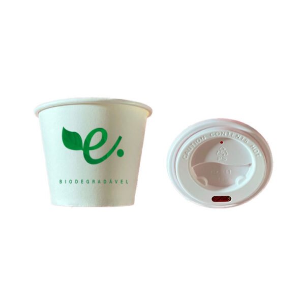 Copo Biodegradável 120ml Tampa